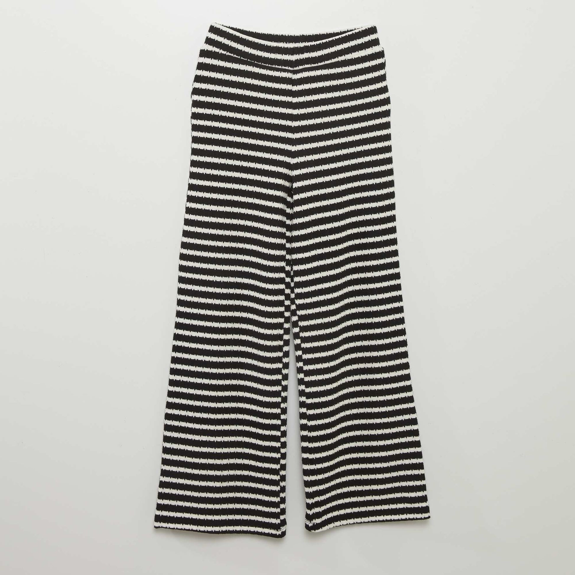 Striped T-shirt and trousers set - 2-piece set BLACK