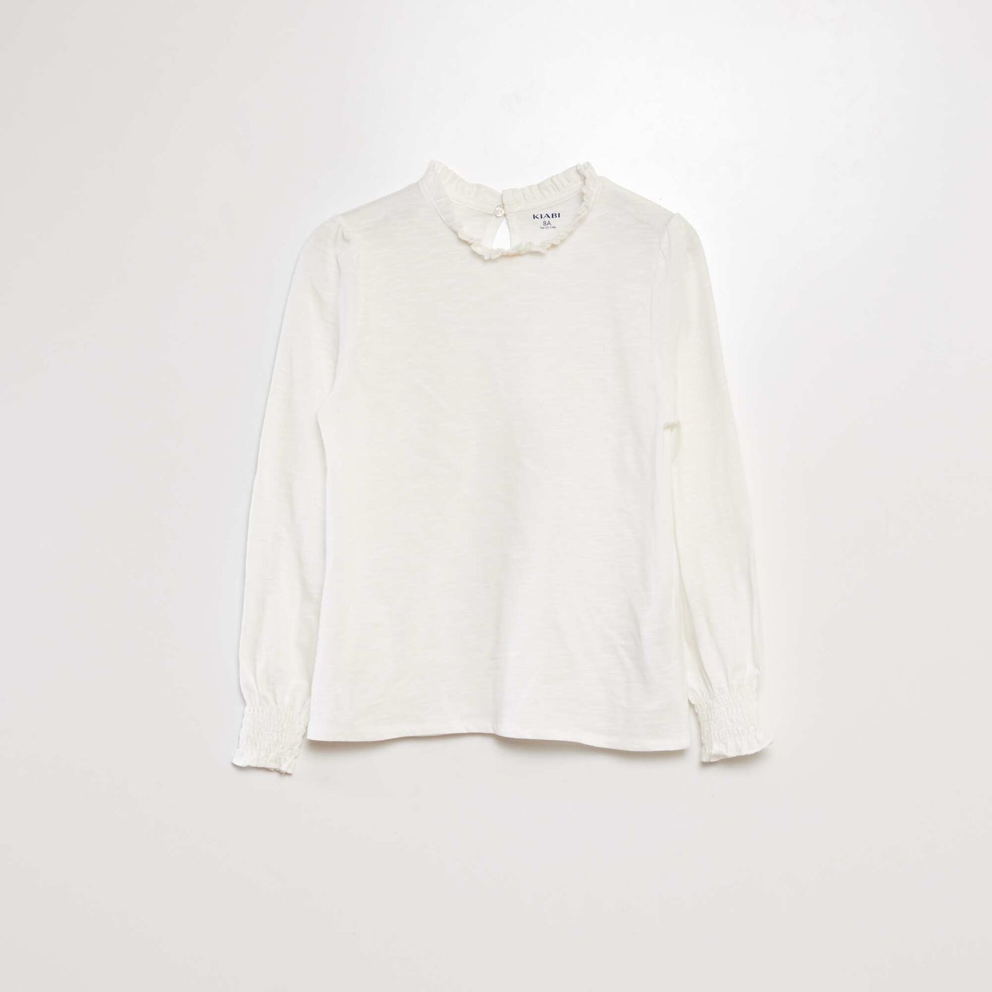 Long-sleeved cotton T-shirt WHITE