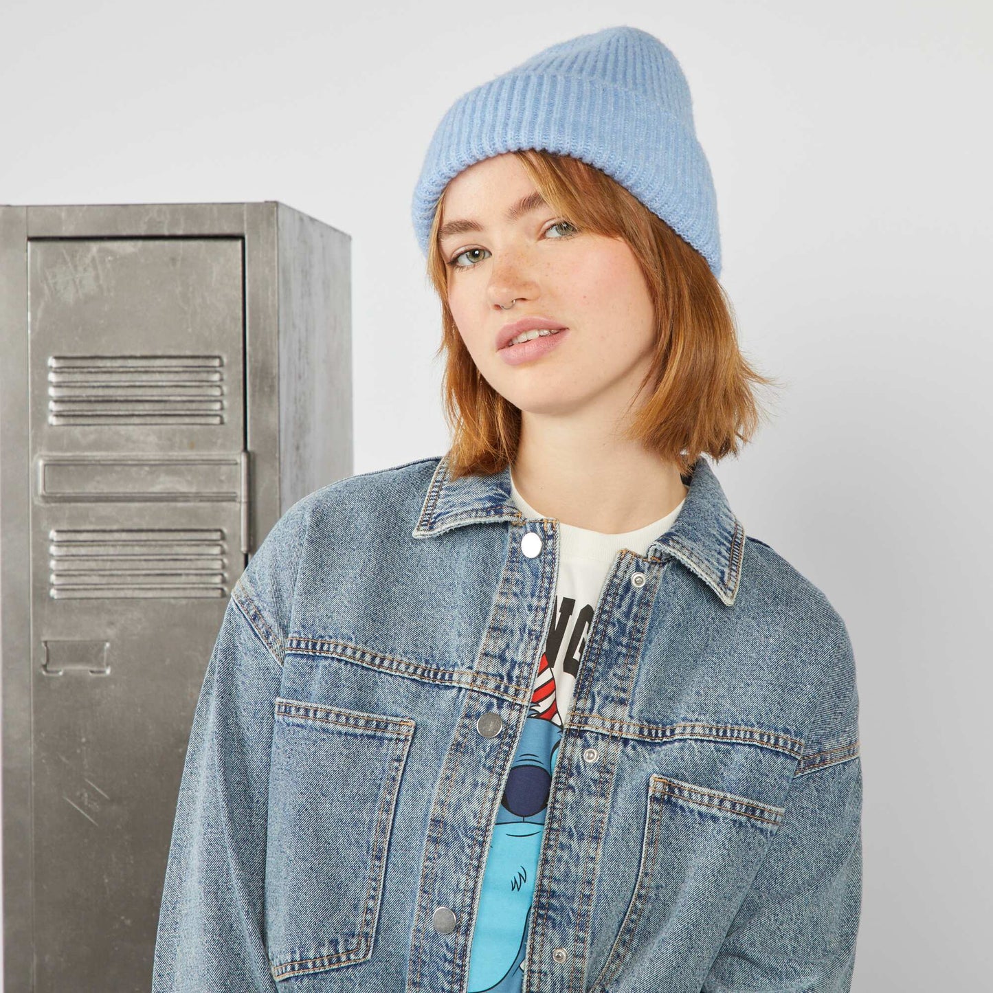 Oversized denim overshirt BLUE