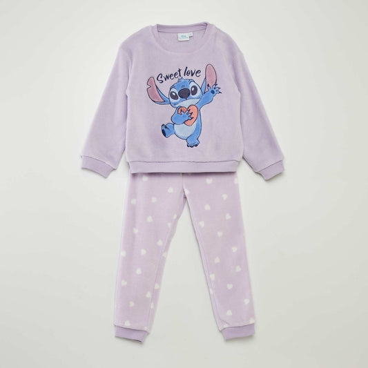 Disney Stitch fleece pyjama set - 2-piece set PURPLE