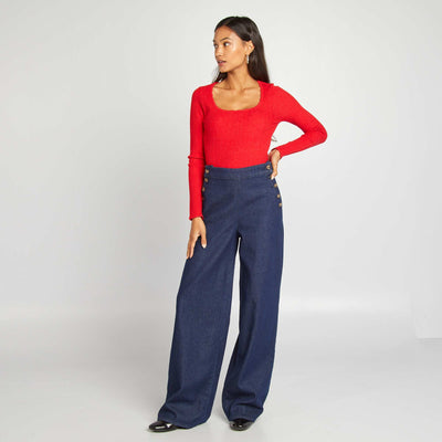 سترة محبوكة مضلعة مضلعة RED