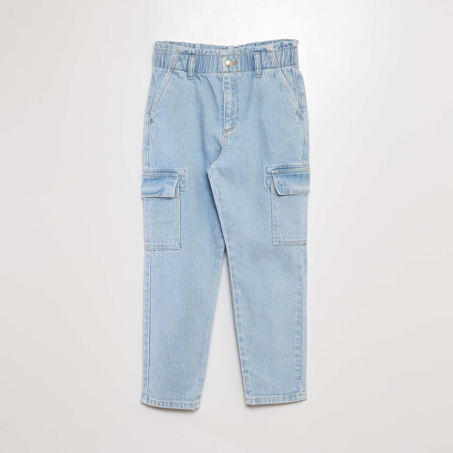 Mom jeans with flap pockets BLUE