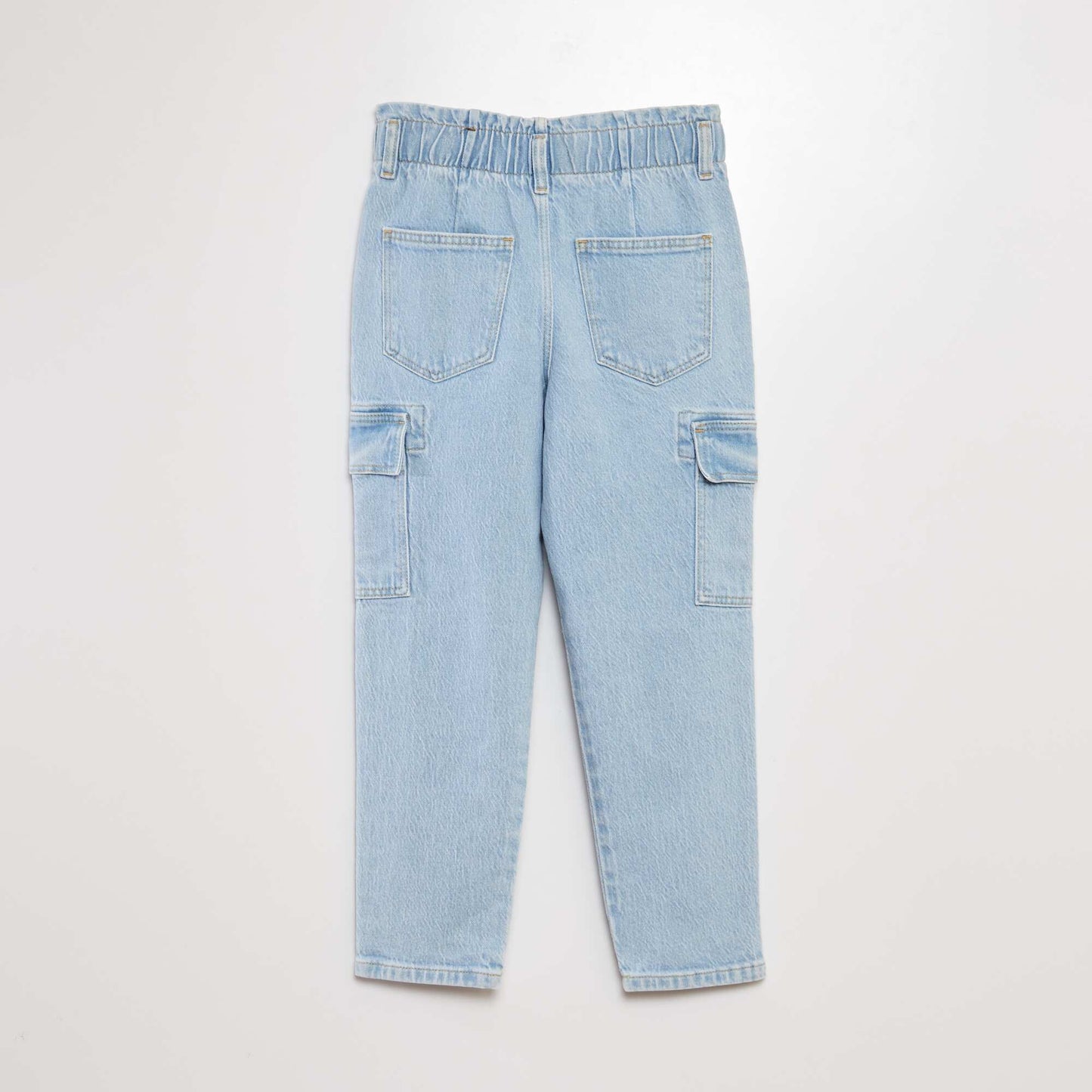 Mom jeans with flap pockets BLUE