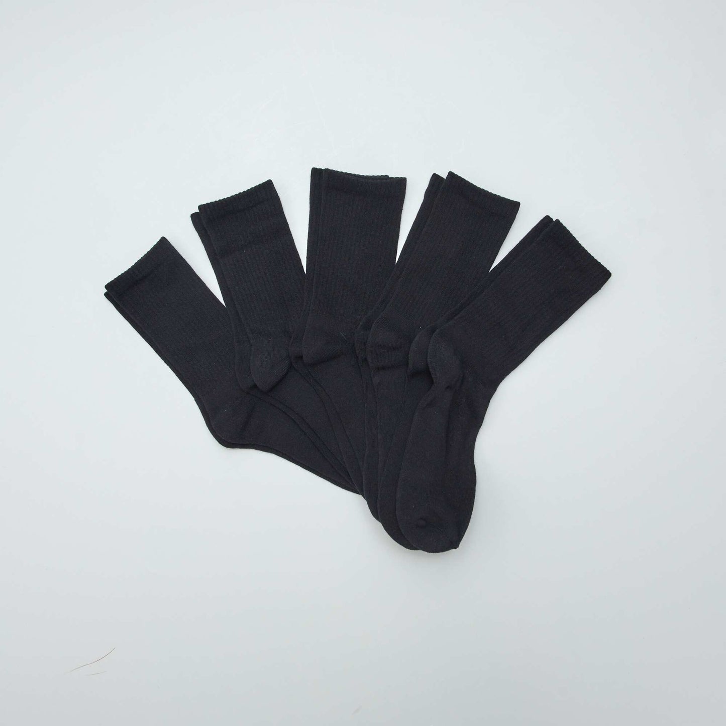 Long knit socks - Pack of 5 pairs BLACK