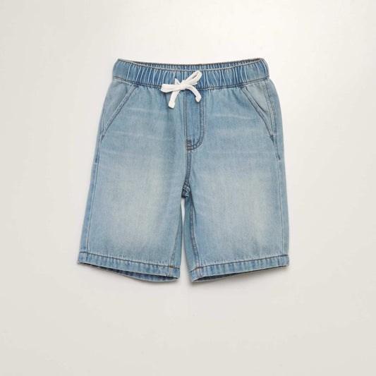 Denim chino Bermuda shorts BLUE