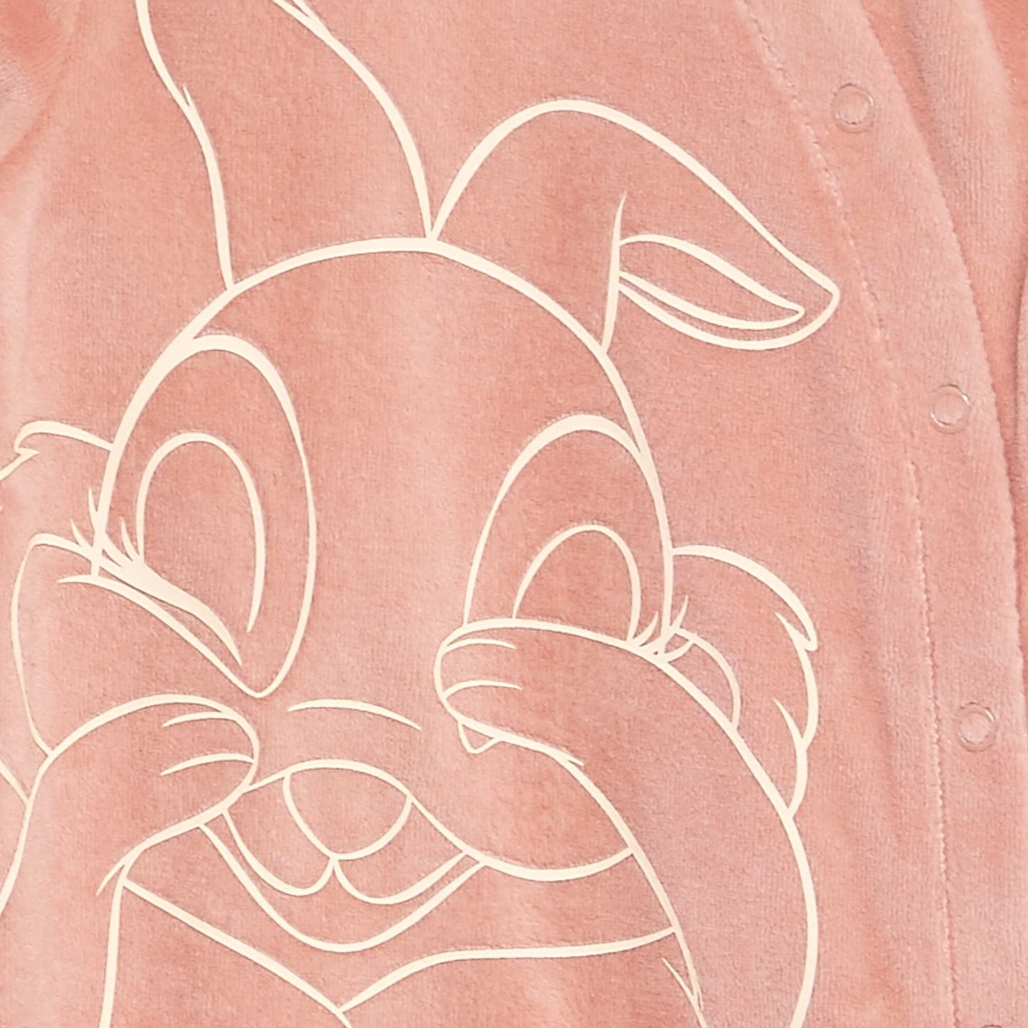 Miss Bunny velour sleepsuit PINK