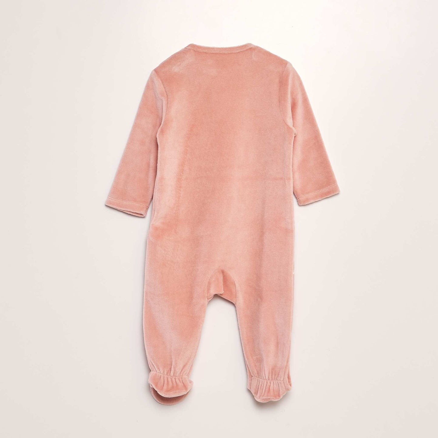 Miss Bunny velour sleepsuit PINK