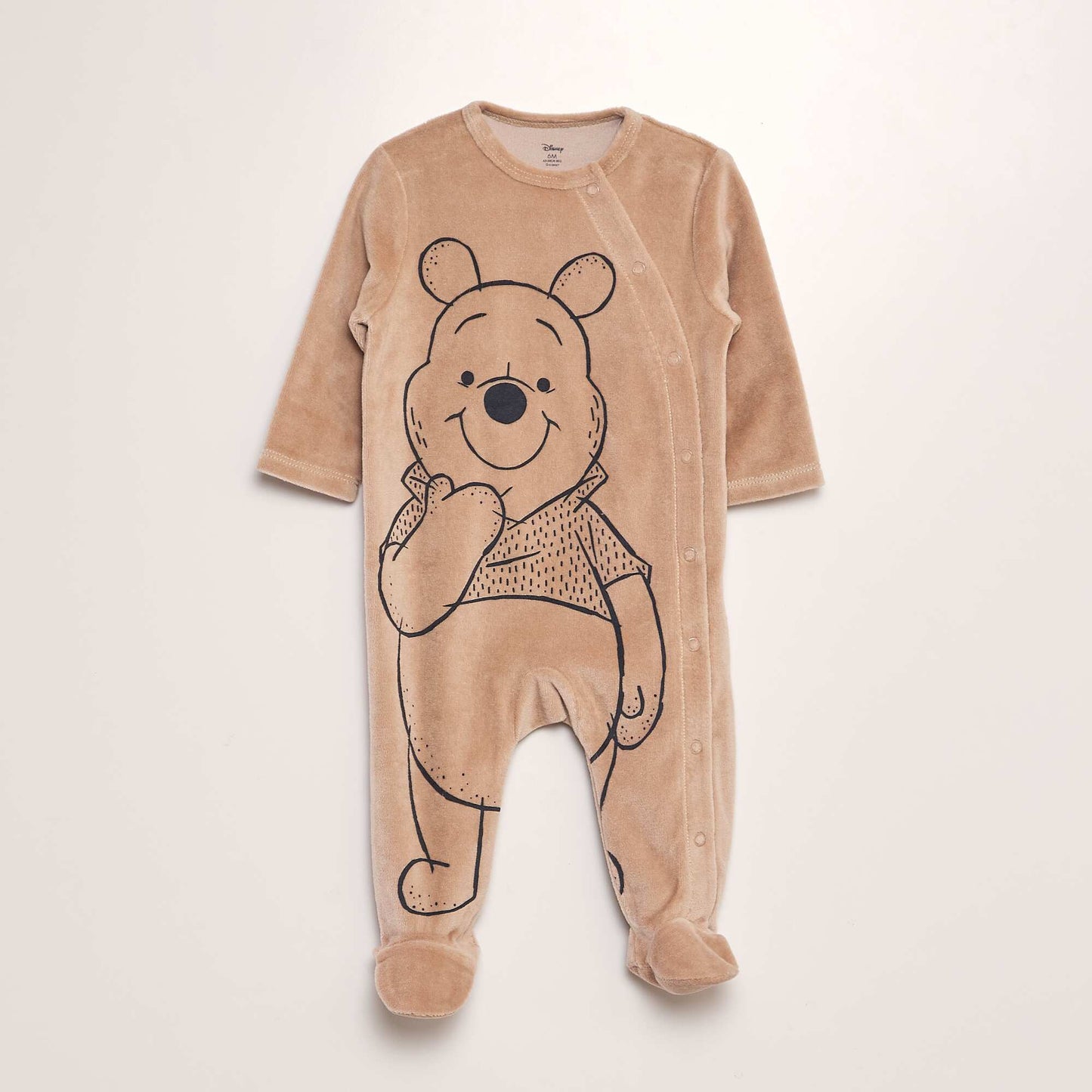 Winnie the Pooh velour sleepsuit BROWN