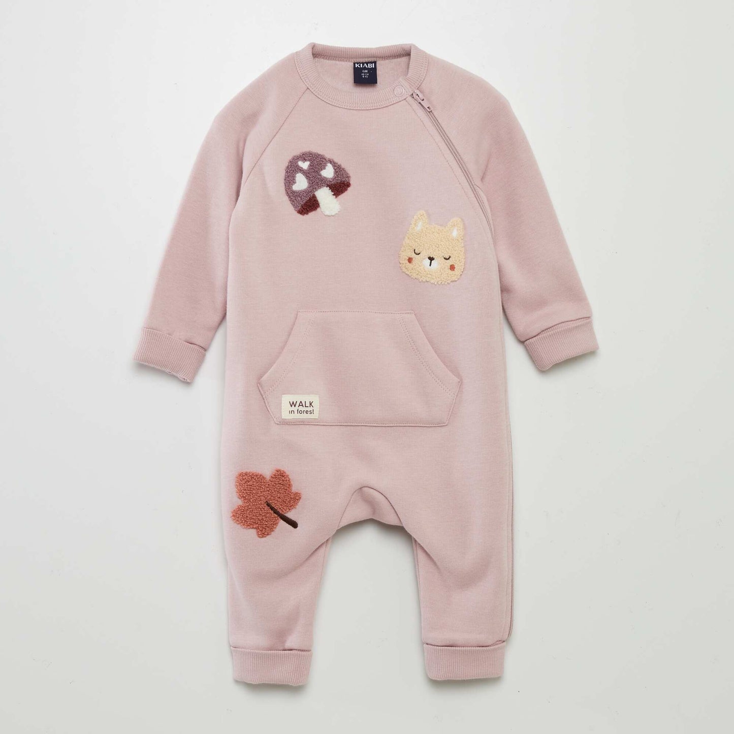 Expandable printed sleepsuit PINK