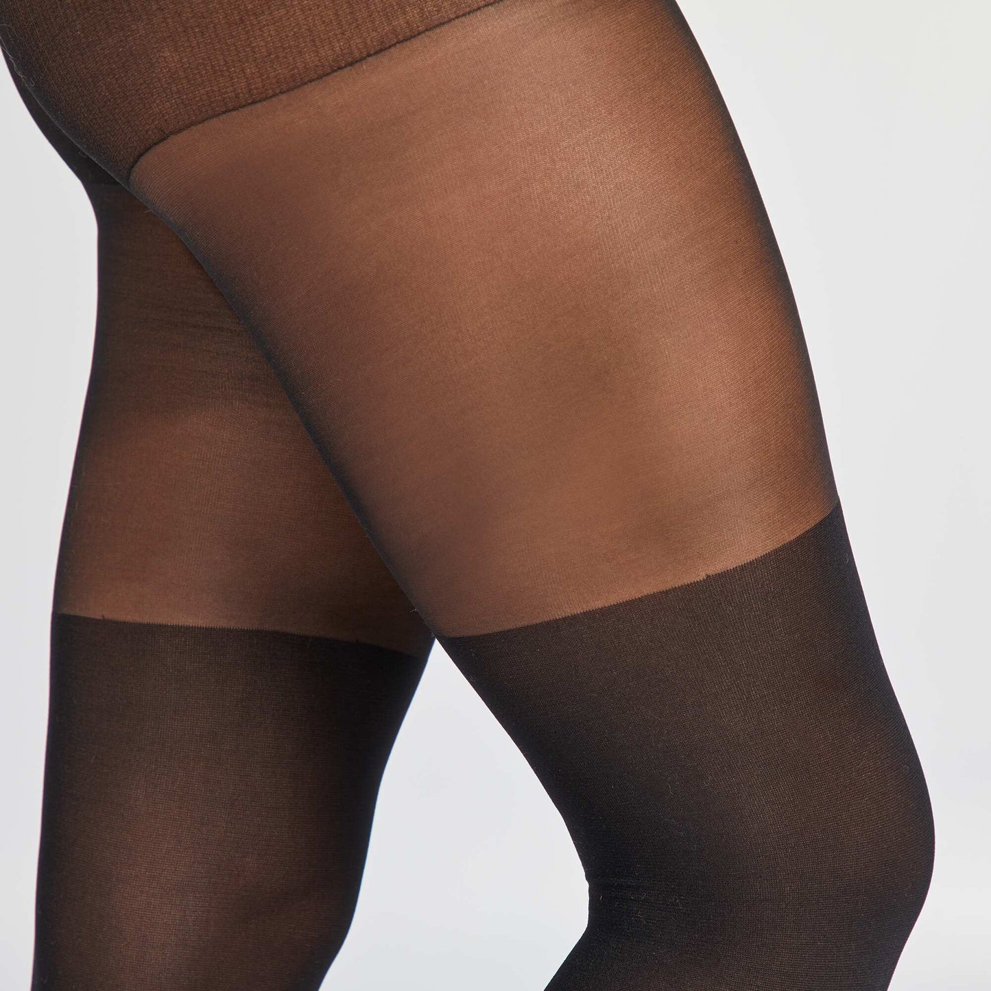 Long sock-effect tights - 60D black