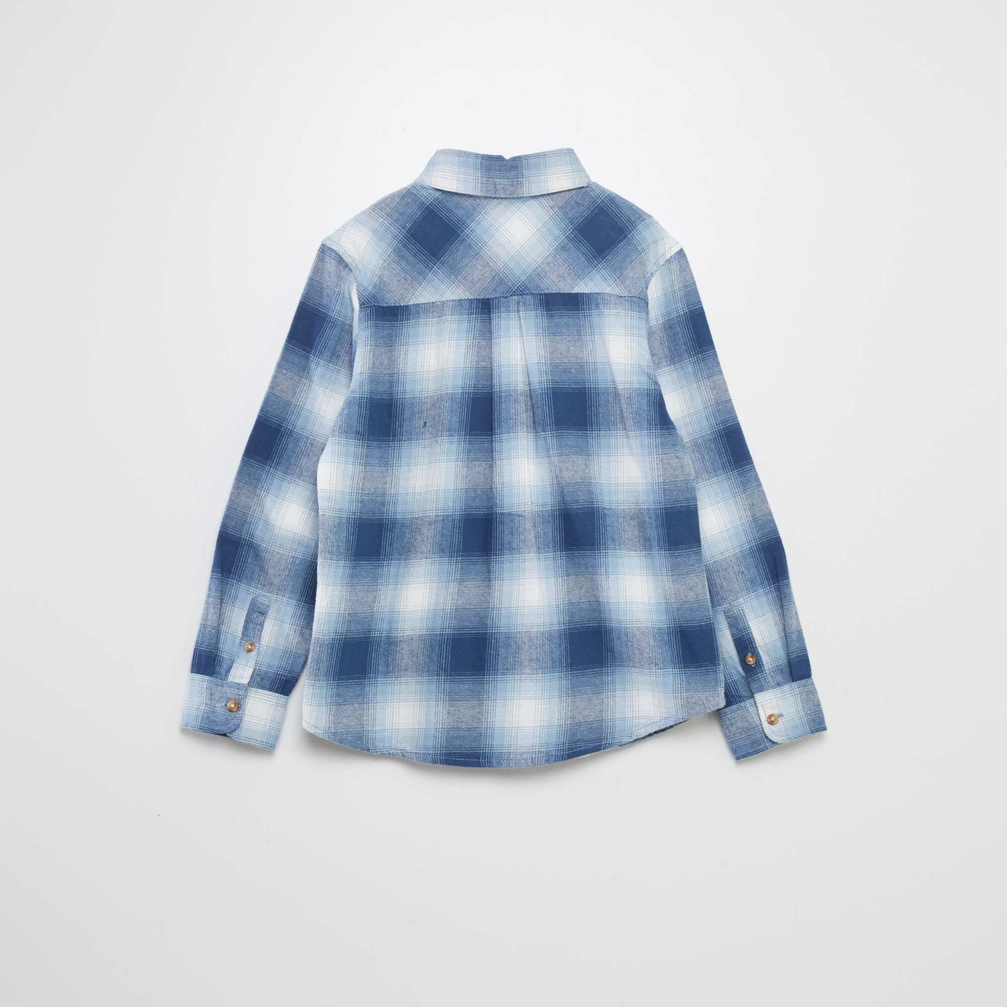 Straight flannel shirt BLUE