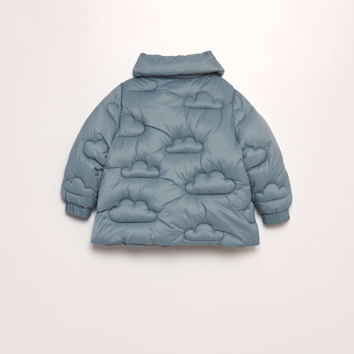 Quilted padded jacket with cloud pattern GREEN