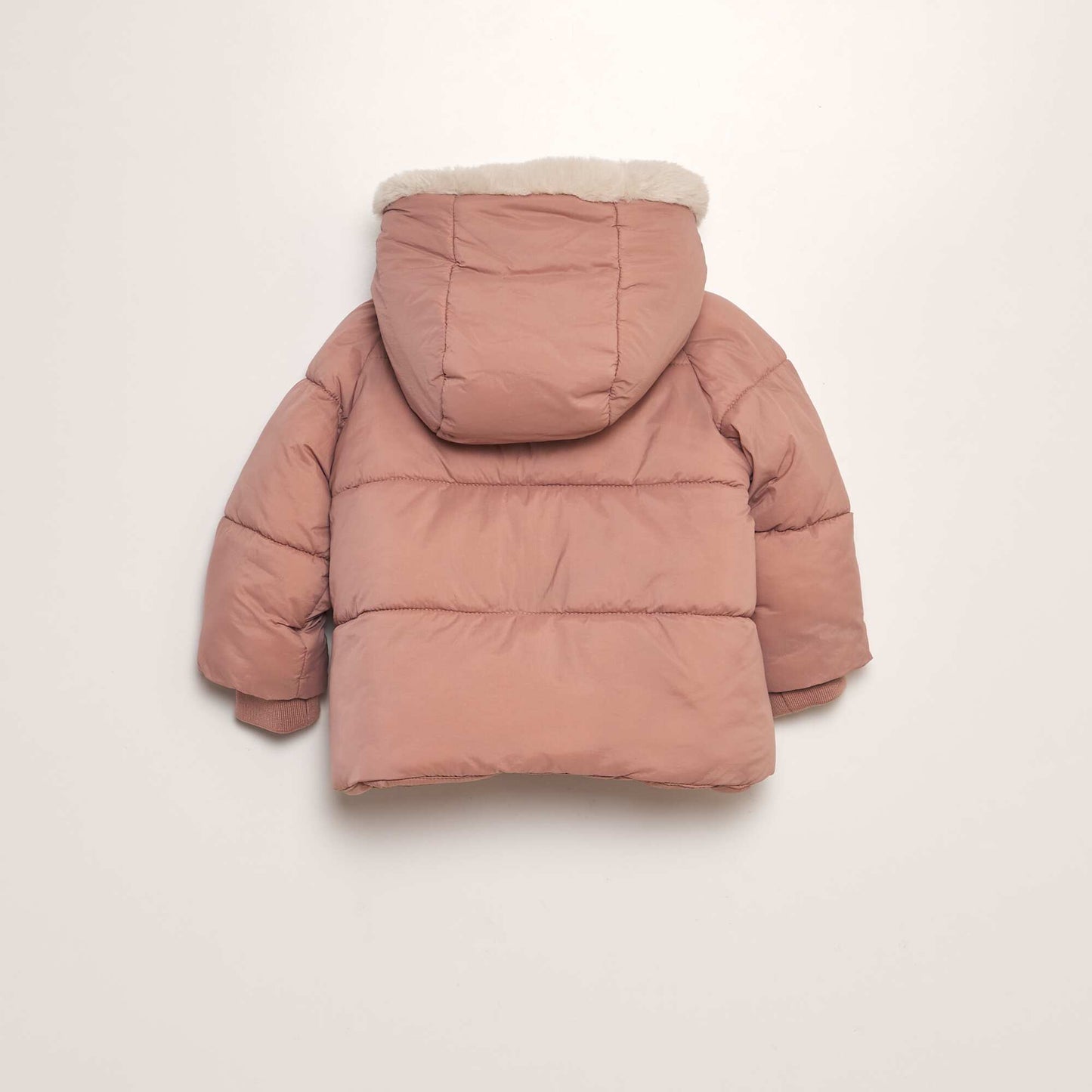 Lined padded jacket with hood PINK