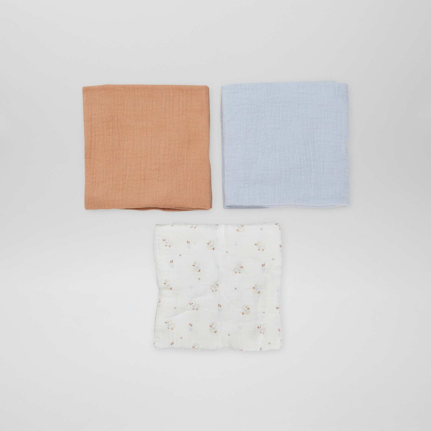 Pack of 3 muslin squares WHITE