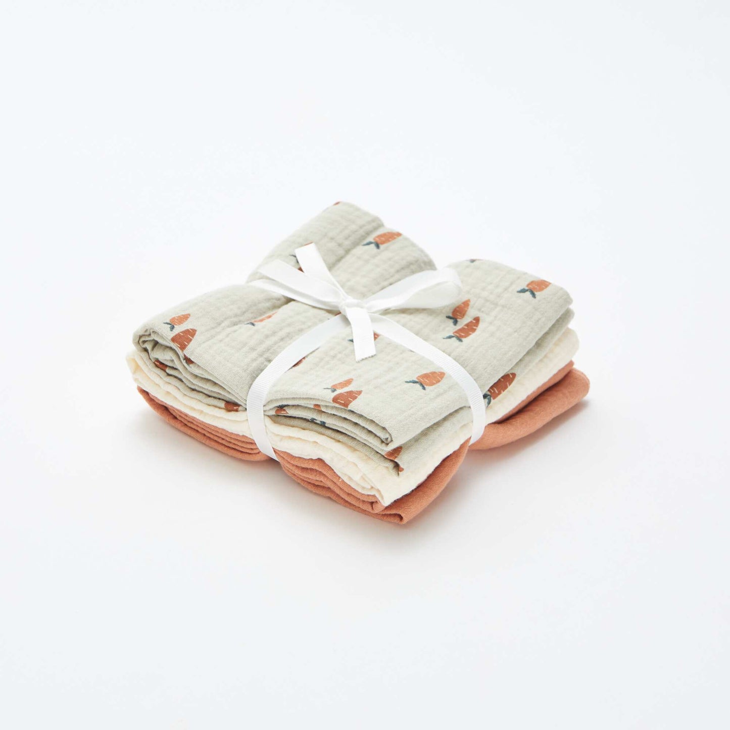 Pack of 3 muslin squares KHAKI