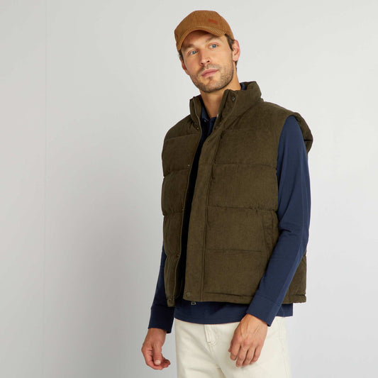 Cropped gilet KHAKI