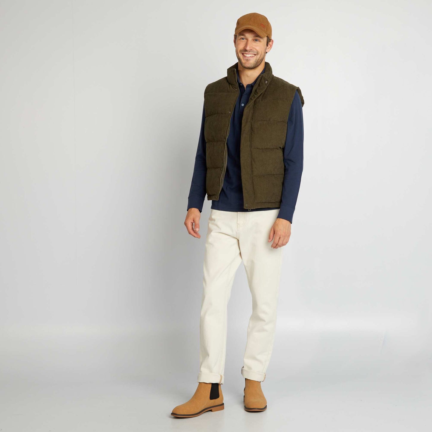 Cropped gilet KHAKI