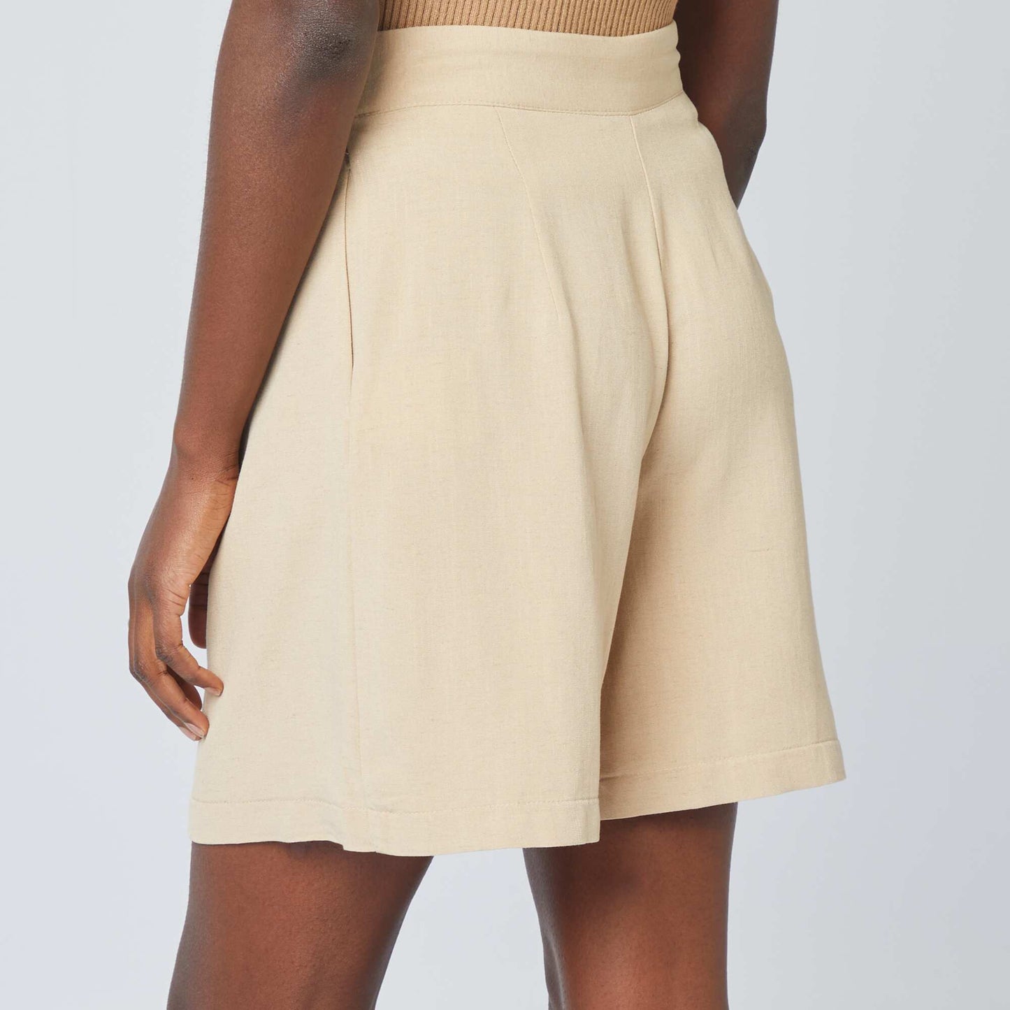 Linen tailored shorts BEIGE