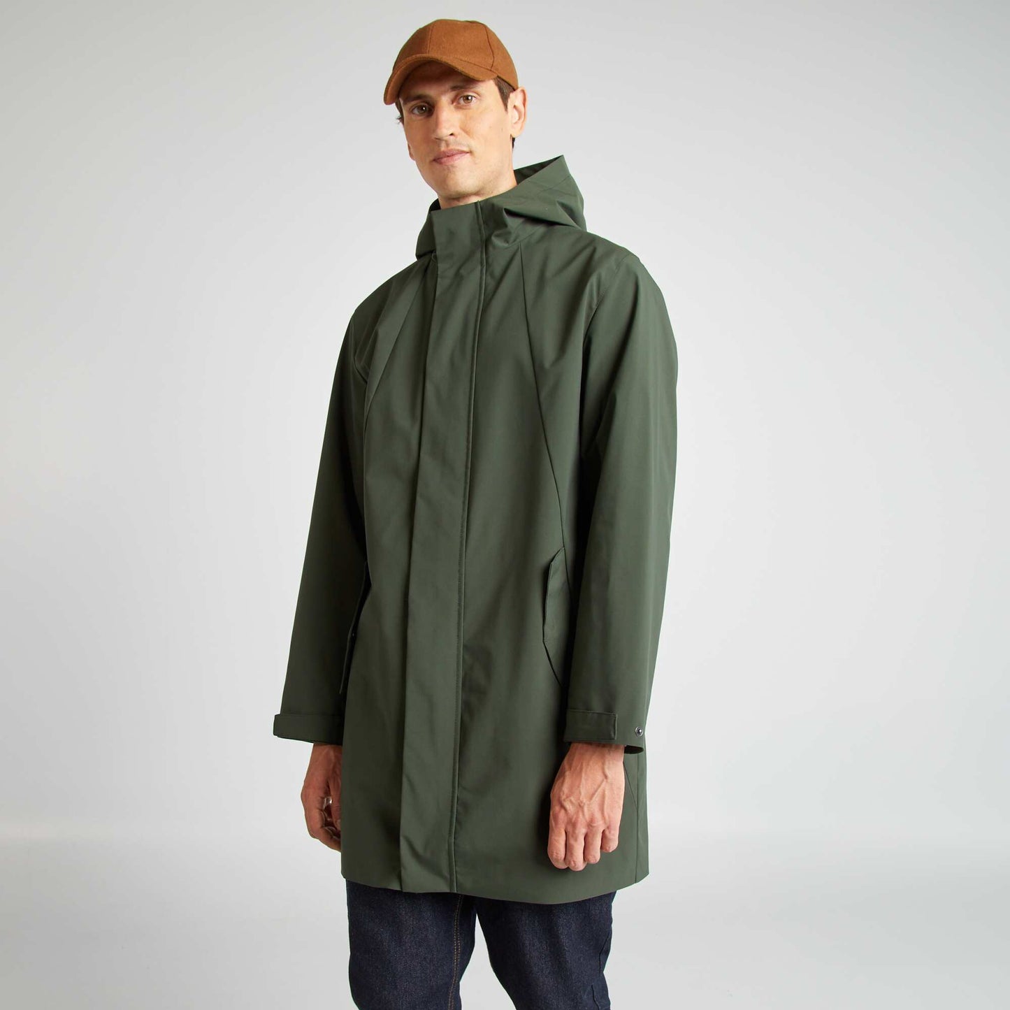 Lightweight hooded parka GREEN