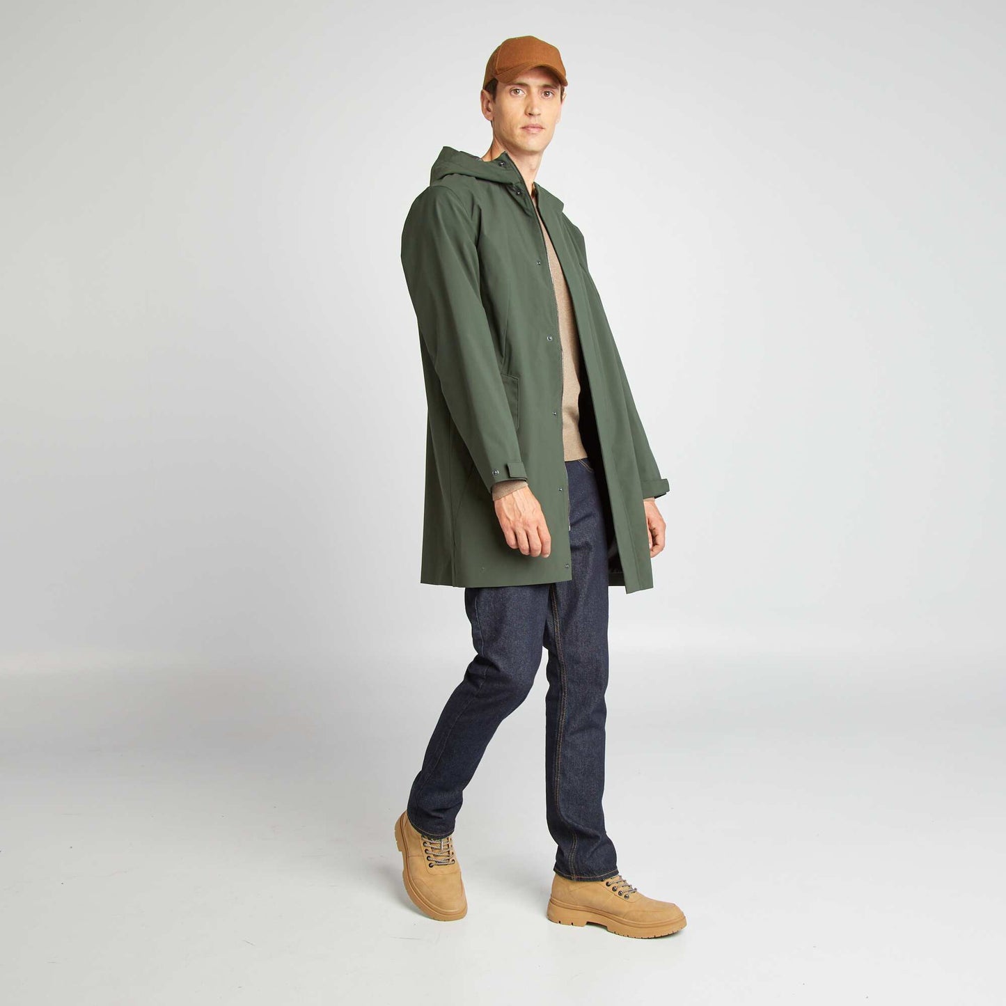 Lightweight hooded parka GREEN