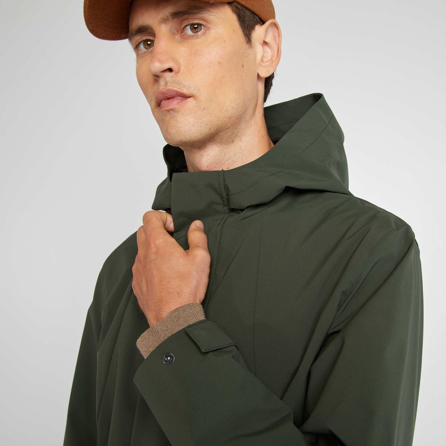 Lightweight hooded parka GREEN