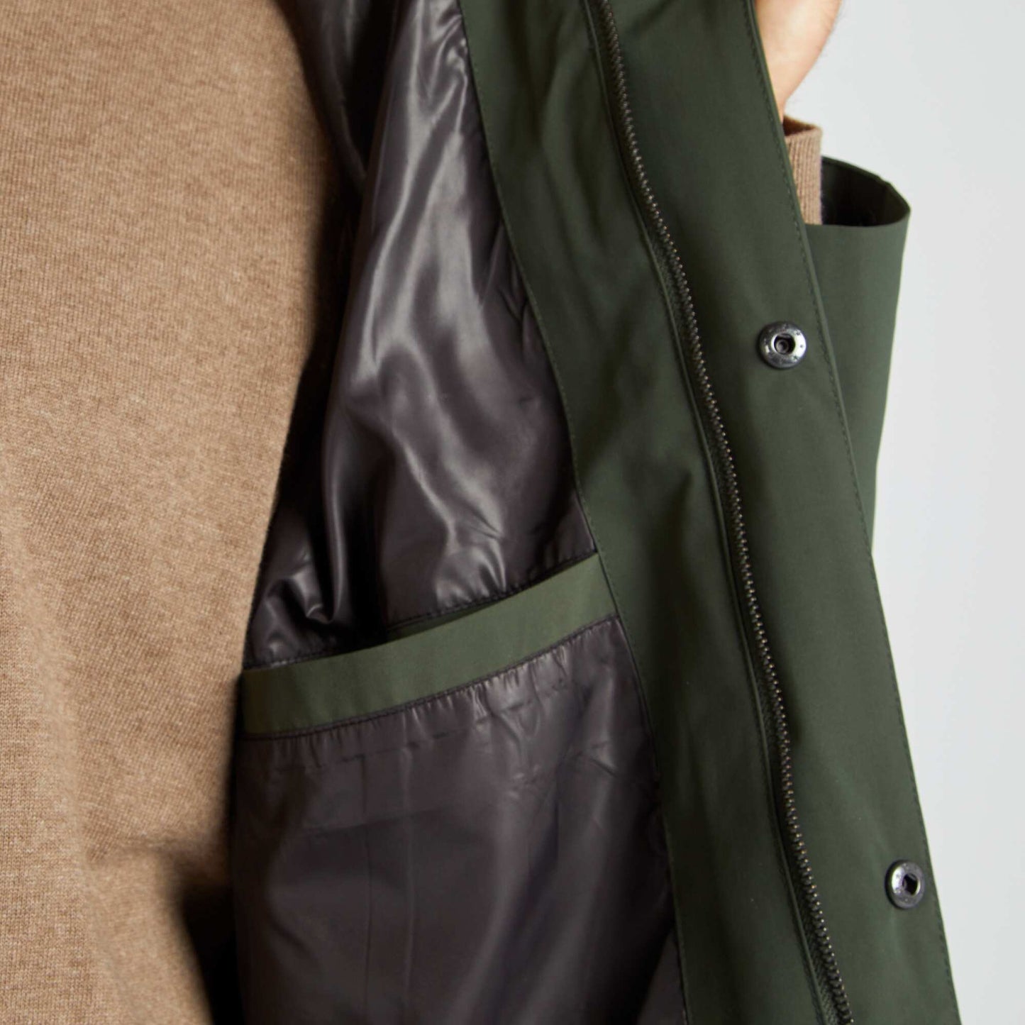 Lightweight hooded parka GREEN