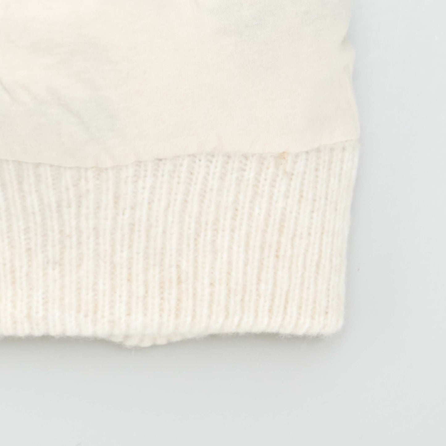 Knit bobble hat BEIGE