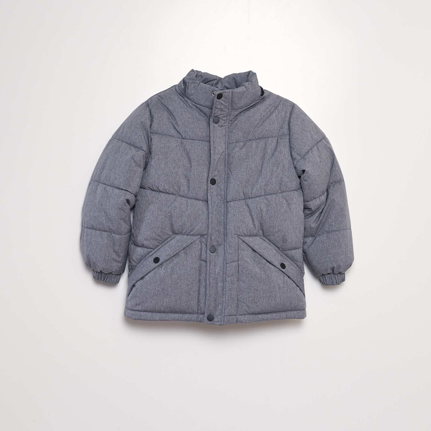 Mid-length quilted padded jacket GREY