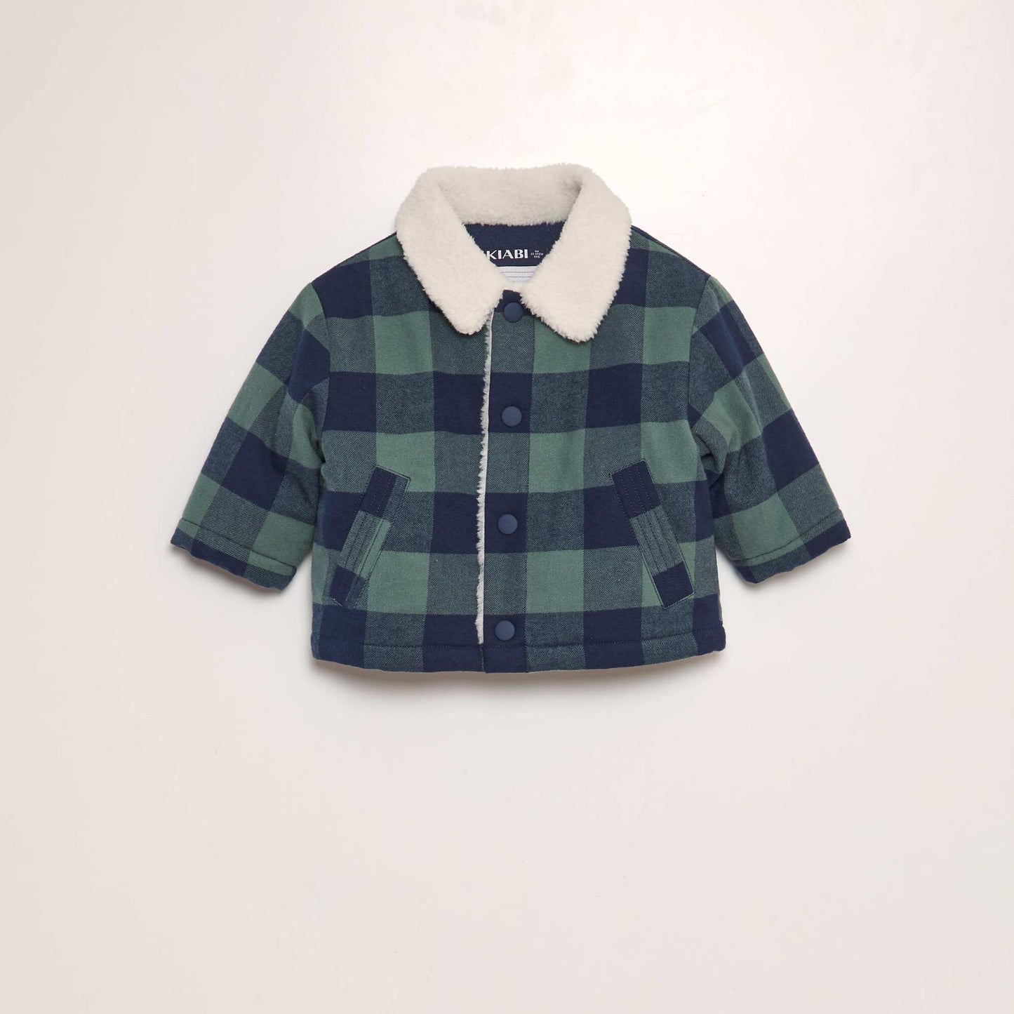 Checked flannel overshirt BLUE