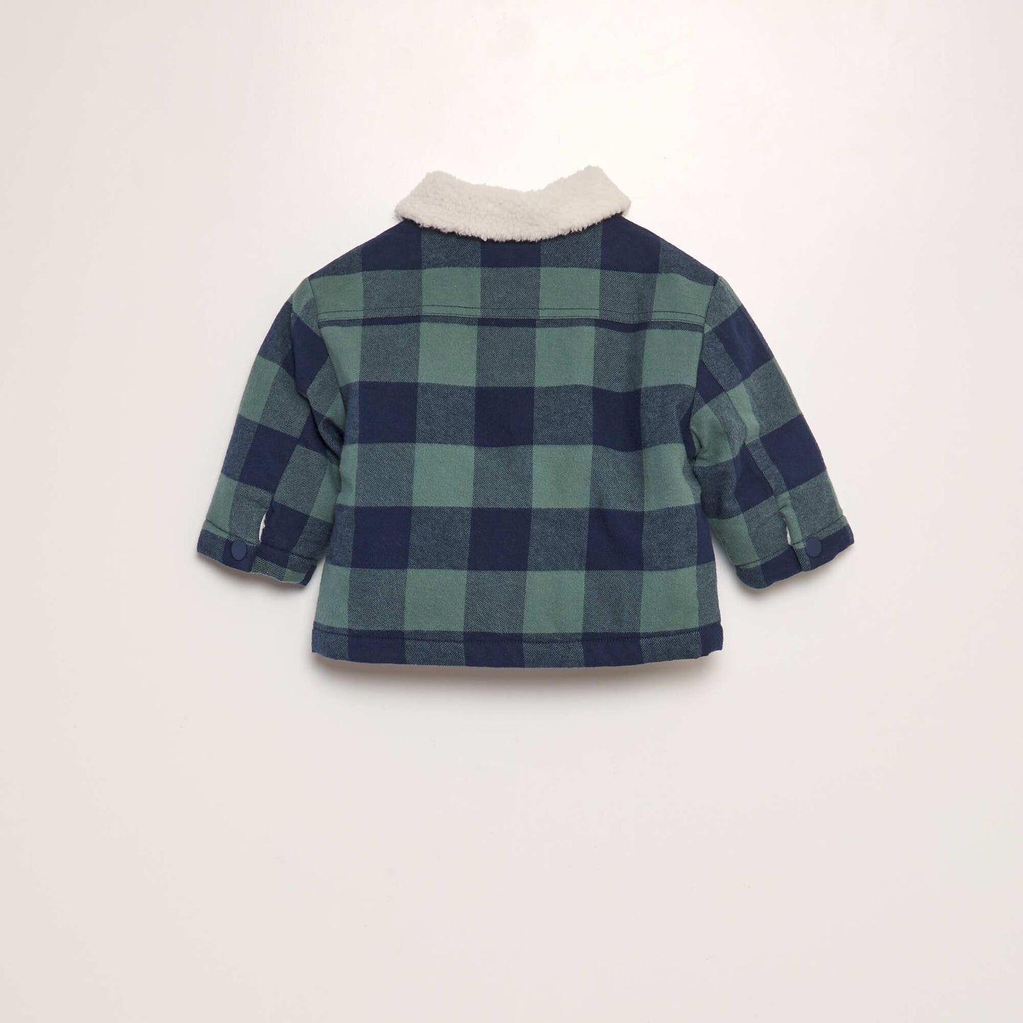 Checked flannel overshirt BLUE