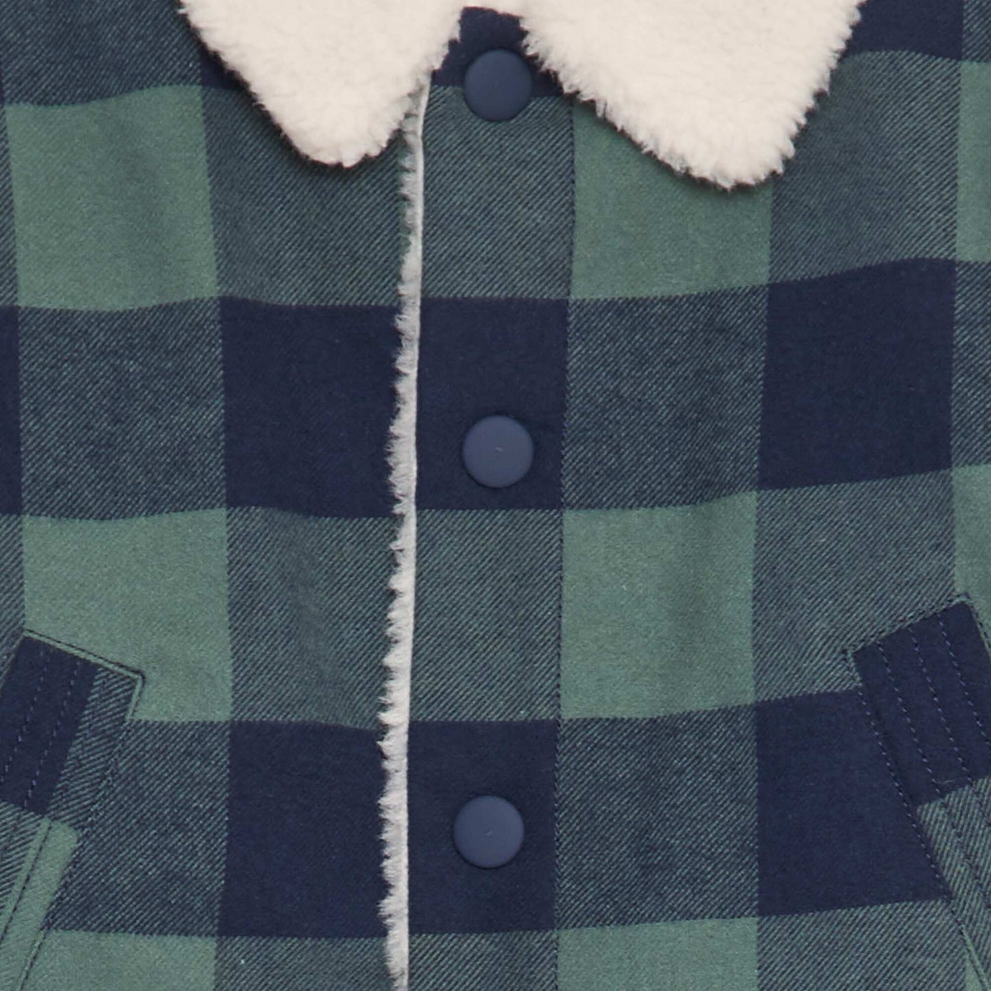 Checked flannel overshirt BLUE