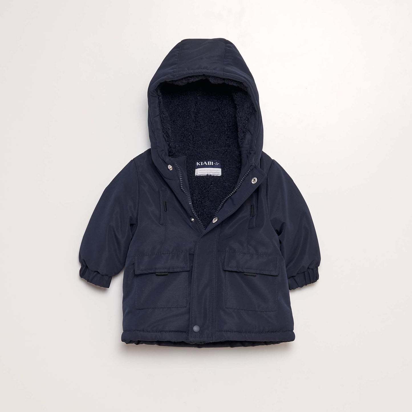 Warm hooded parka BLUE