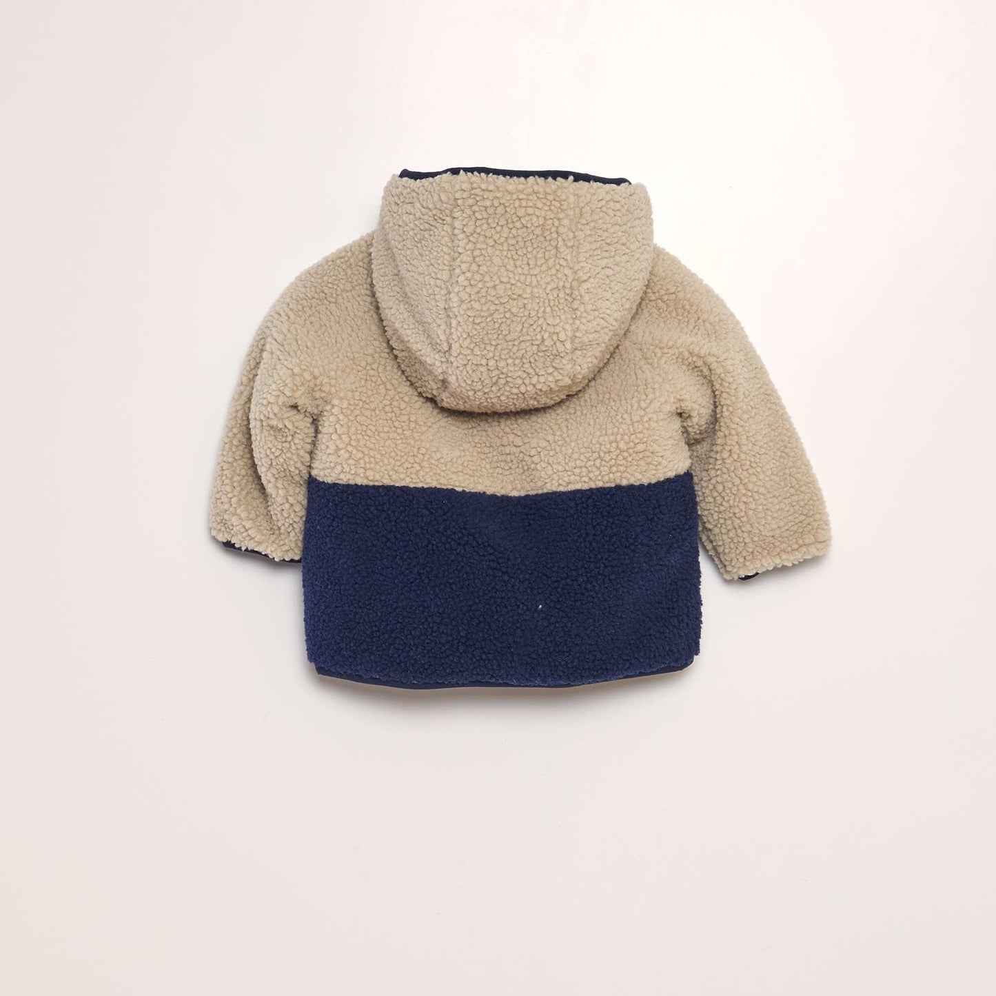 Reversible jacket with hood BEIGE