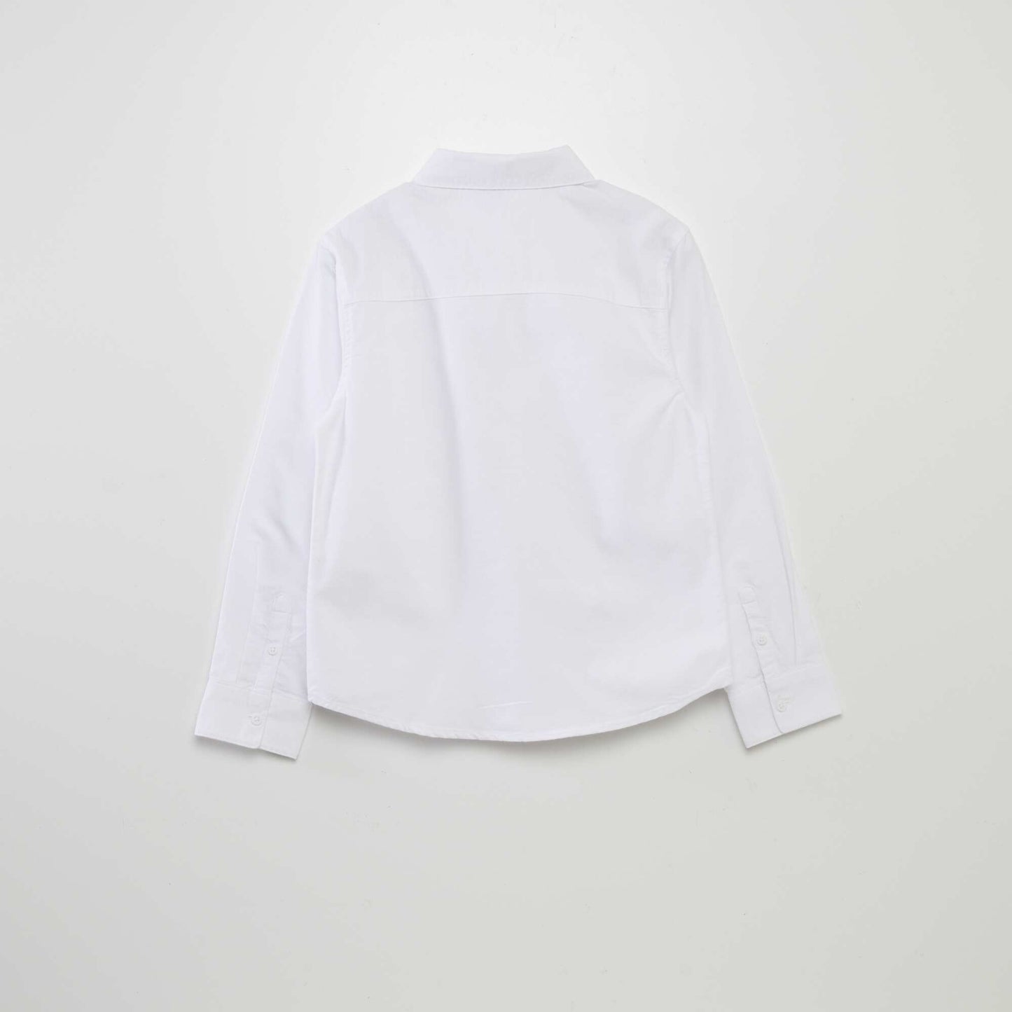 Long-sleeved Oxford shirt white