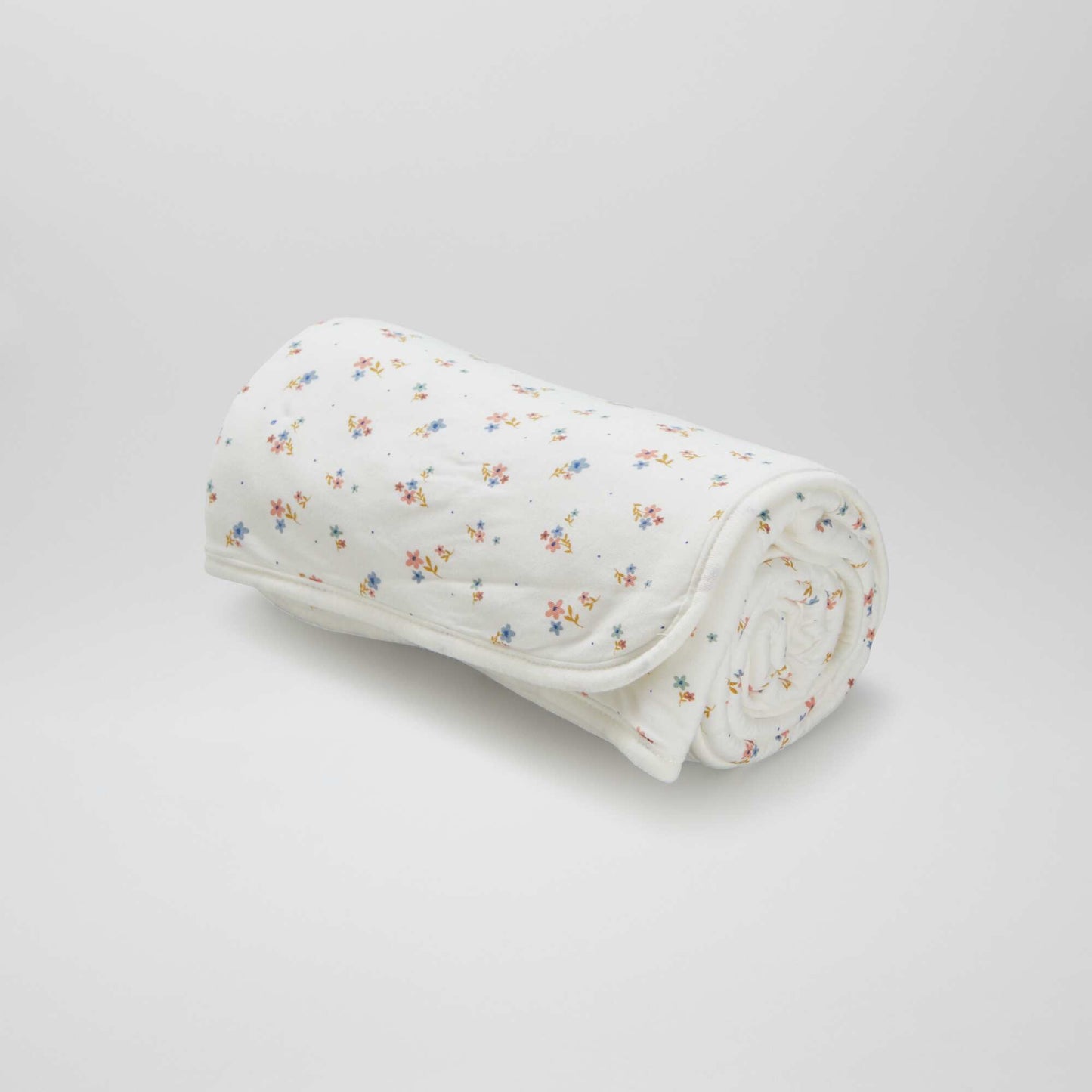 Printed blanket with fleecy lining WHITE