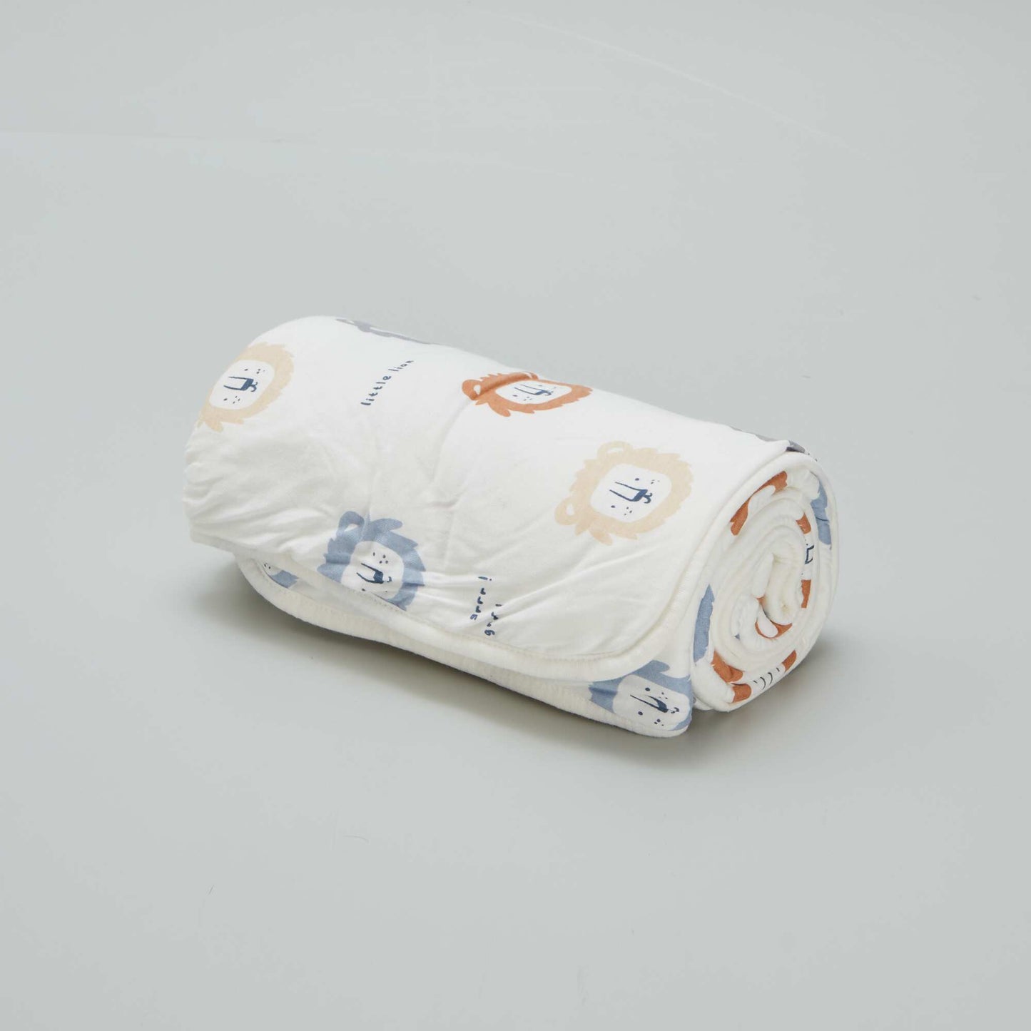 Printed blanket with fleecy lining WHITE