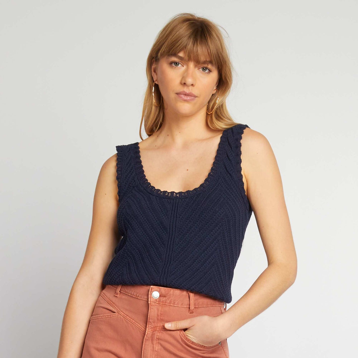 Crochet crop top BLUE