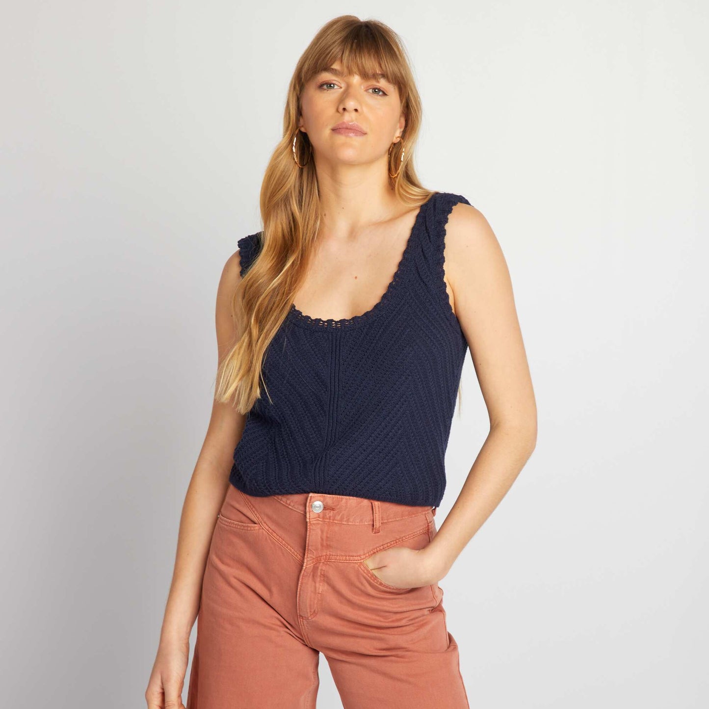 Crochet crop top BLUE