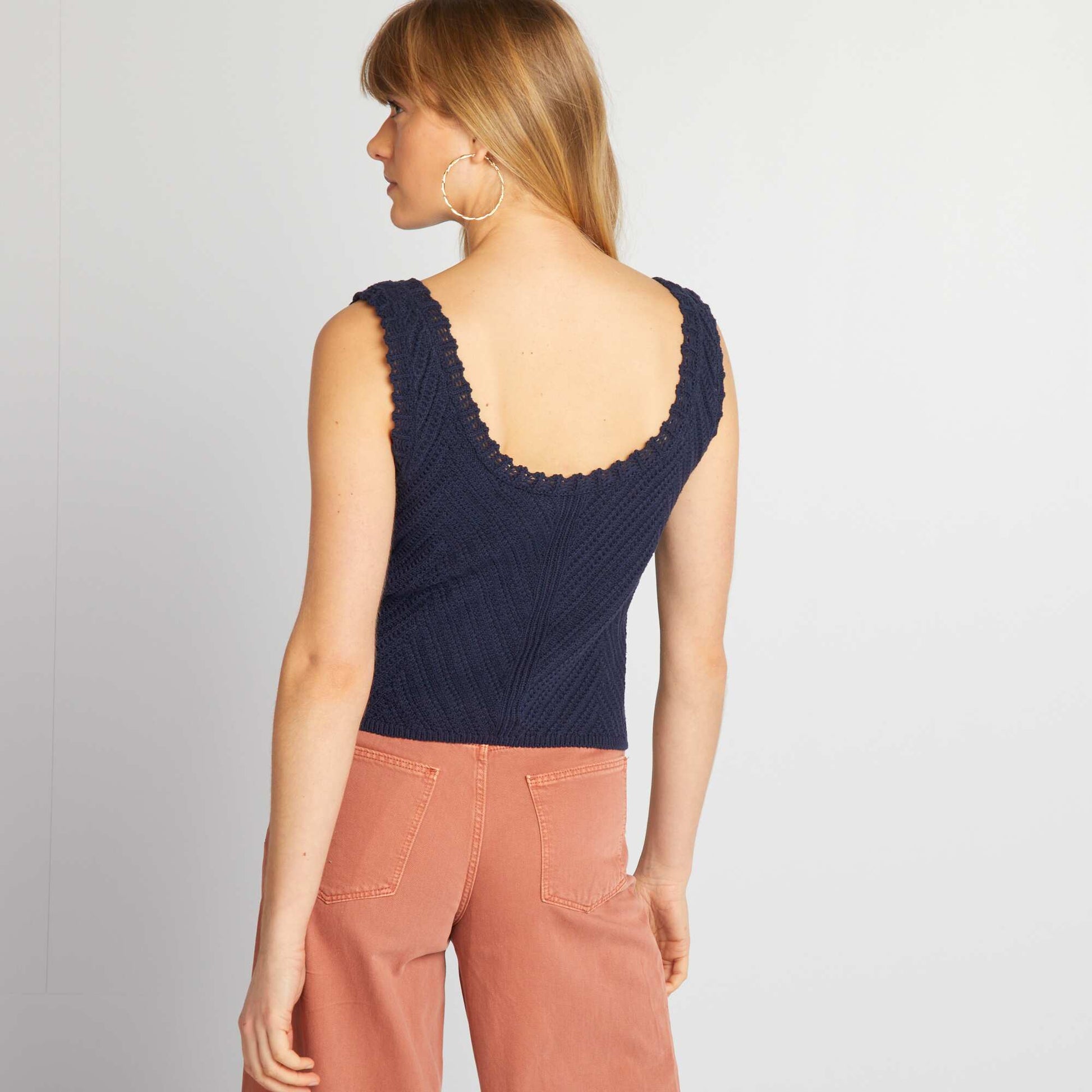 Crochet crop top BLUE