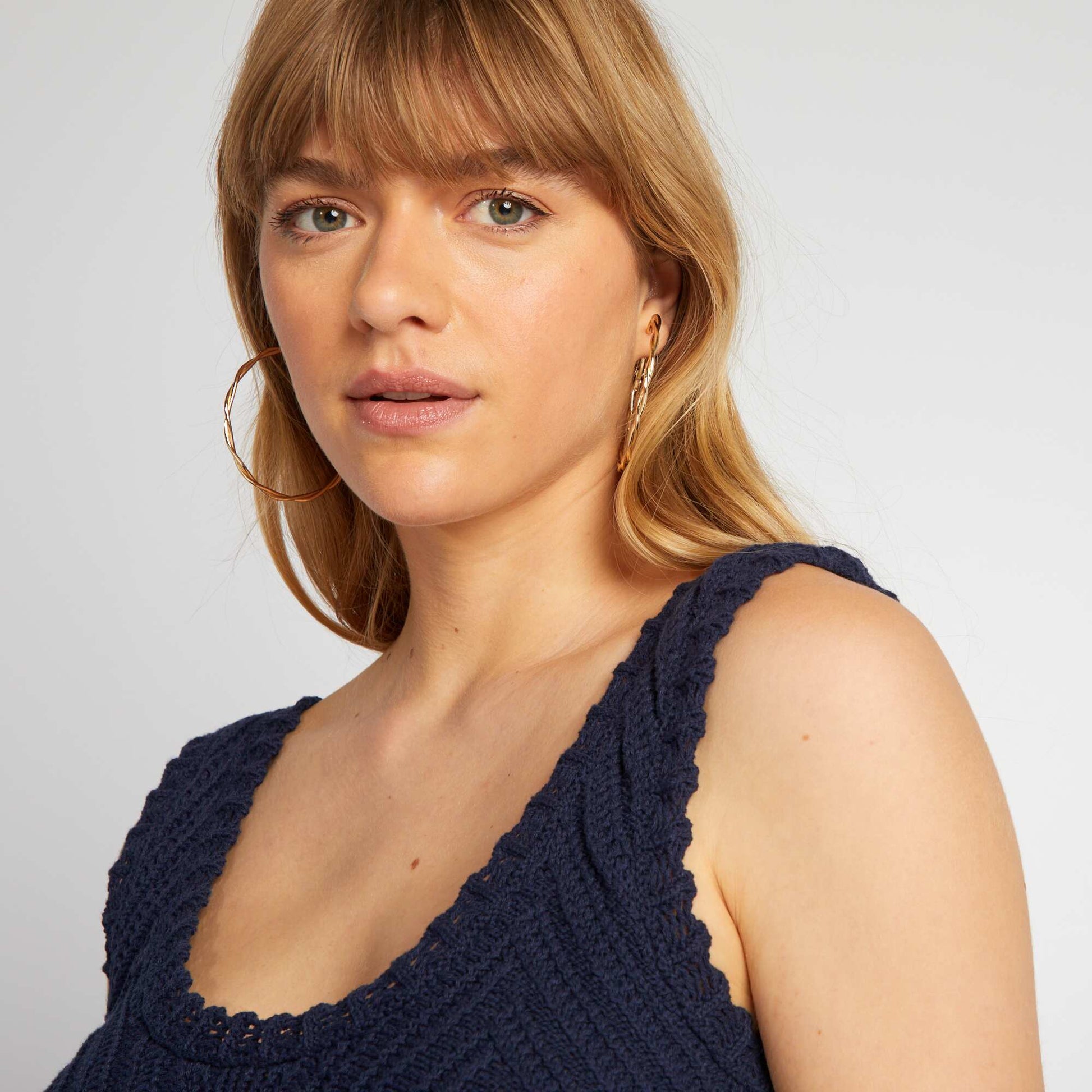 Crochet crop top BLUE