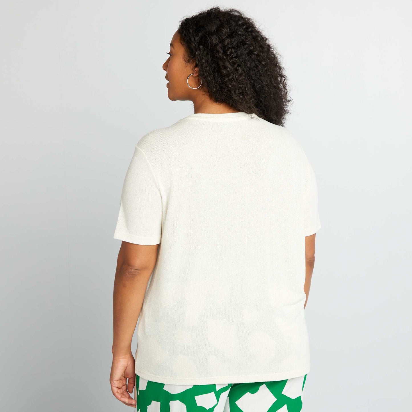 Classic flowing T-shirt BEIGE