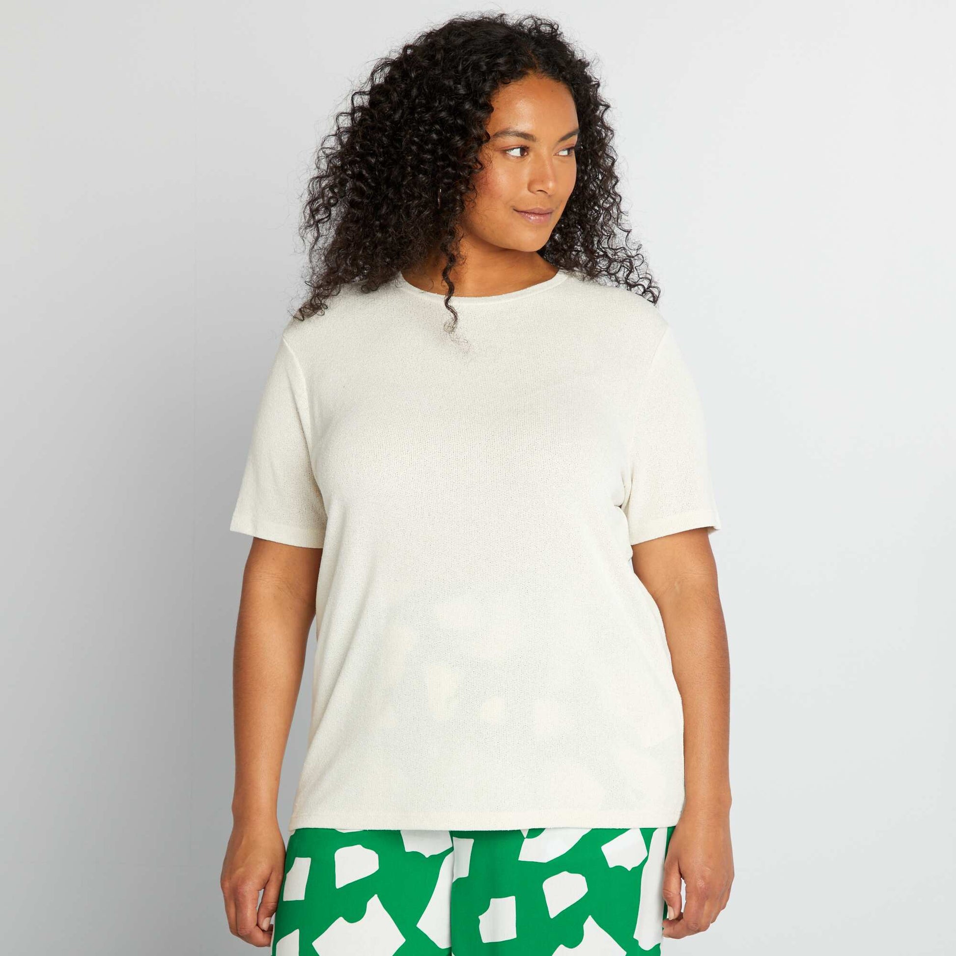 Classic flowing T-shirt BEIGE