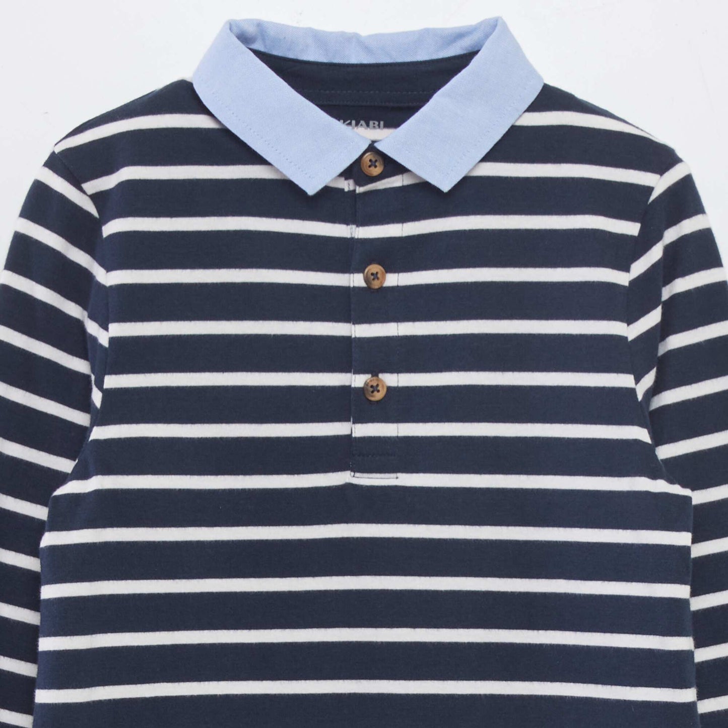 Two-tone jersey polo shirt BLUE