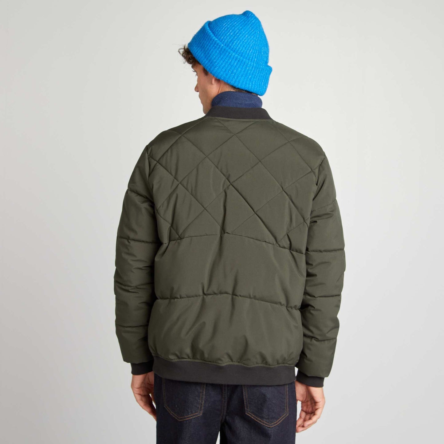 Quilted padded jacket KHAKI