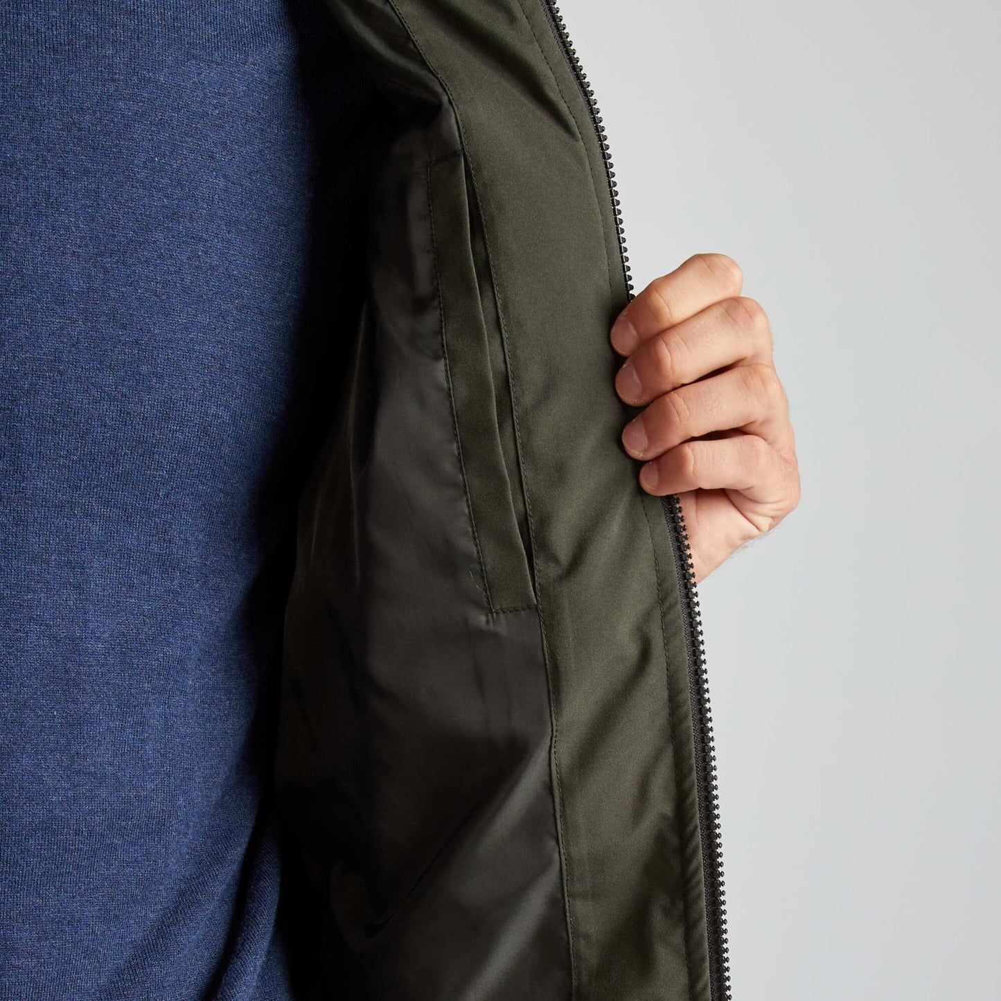 Quilted padded jacket KHAKI