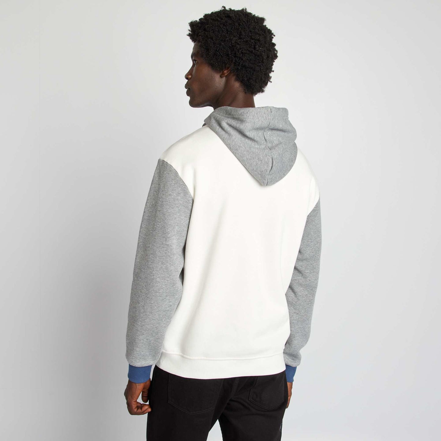 Three-tone hoodie WHITE