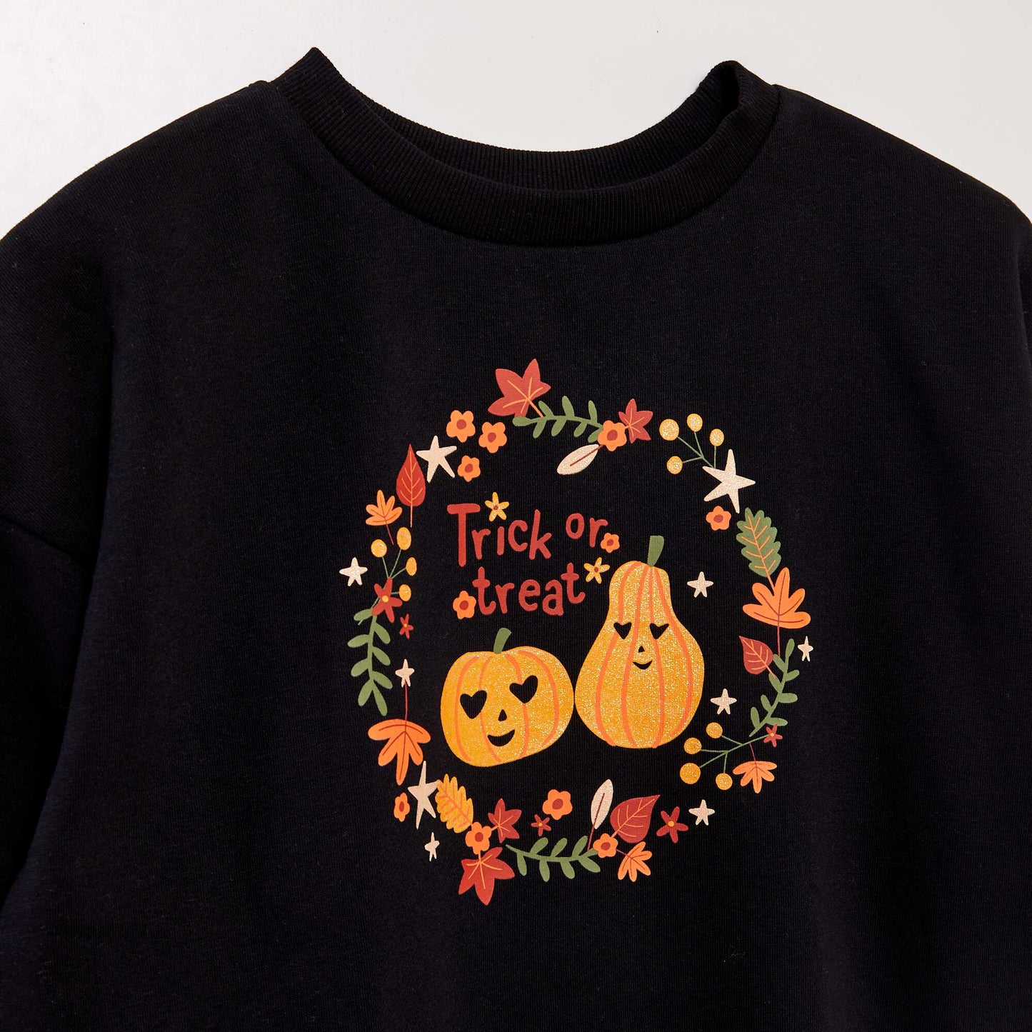 Printed sweatshirt - Halloween BLACK