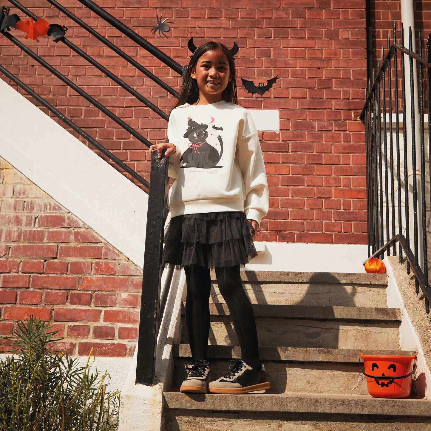 Printed sweatshirt - Halloween WHITE