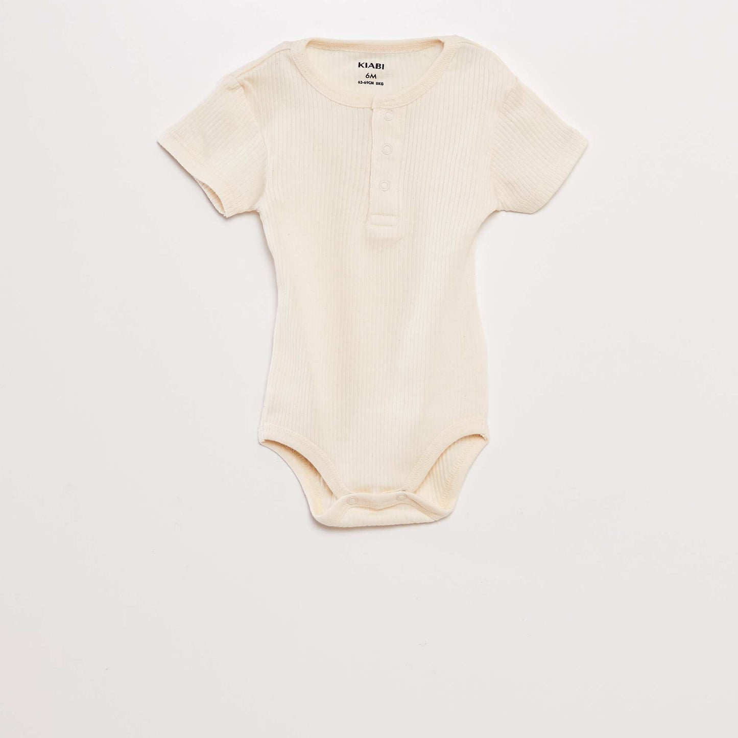 Pack of 3 short-sleeved bodysuits BEIGE