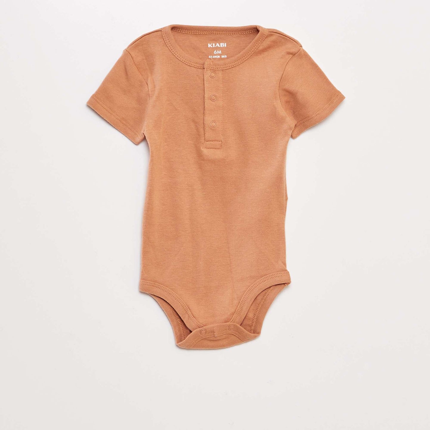 Pack of 3 short-sleeved bodysuits BEIGE